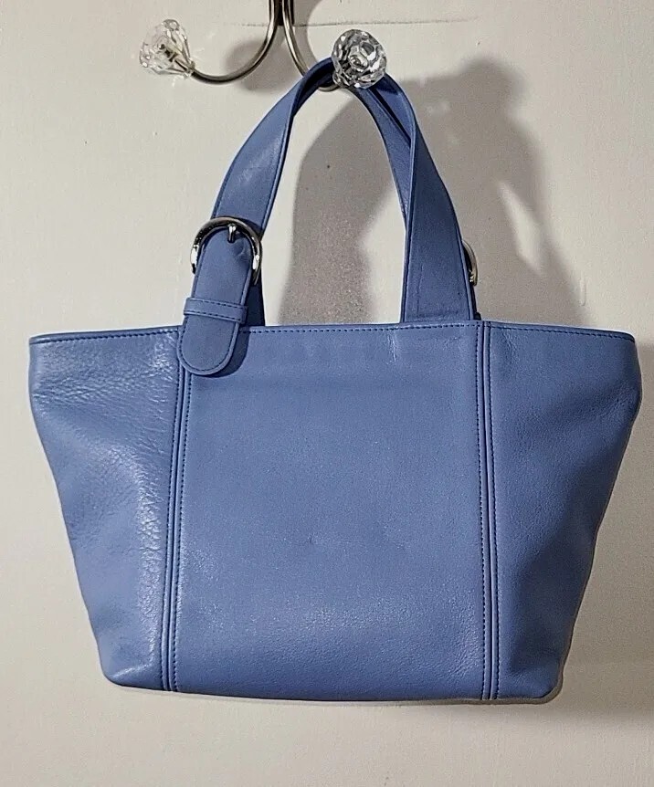 バッグ COACH Vintage Navy Leather Handbag 4133 COACH VINTAGE PERIWINKLE WAVERLY LEATHER TOTE BAG 4133 | eBay