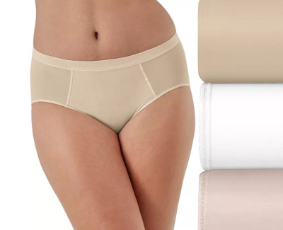 BALI ONE SMOOTHING ULTRA LIGHT 3-PACK BRIEFS SIZE 7/LARGE NEW/TAGS STYLE DFMEB3