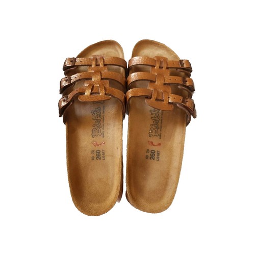 Birkenstock Birki\'s Birko Flor Le Mans Brown Two Tone Sandals Size 35 Birkenstock Birki main image 4