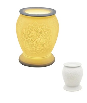 Desire Aroma Elefant Design Porzellan weiß Lampe Wachsschmelze Ölbrenner