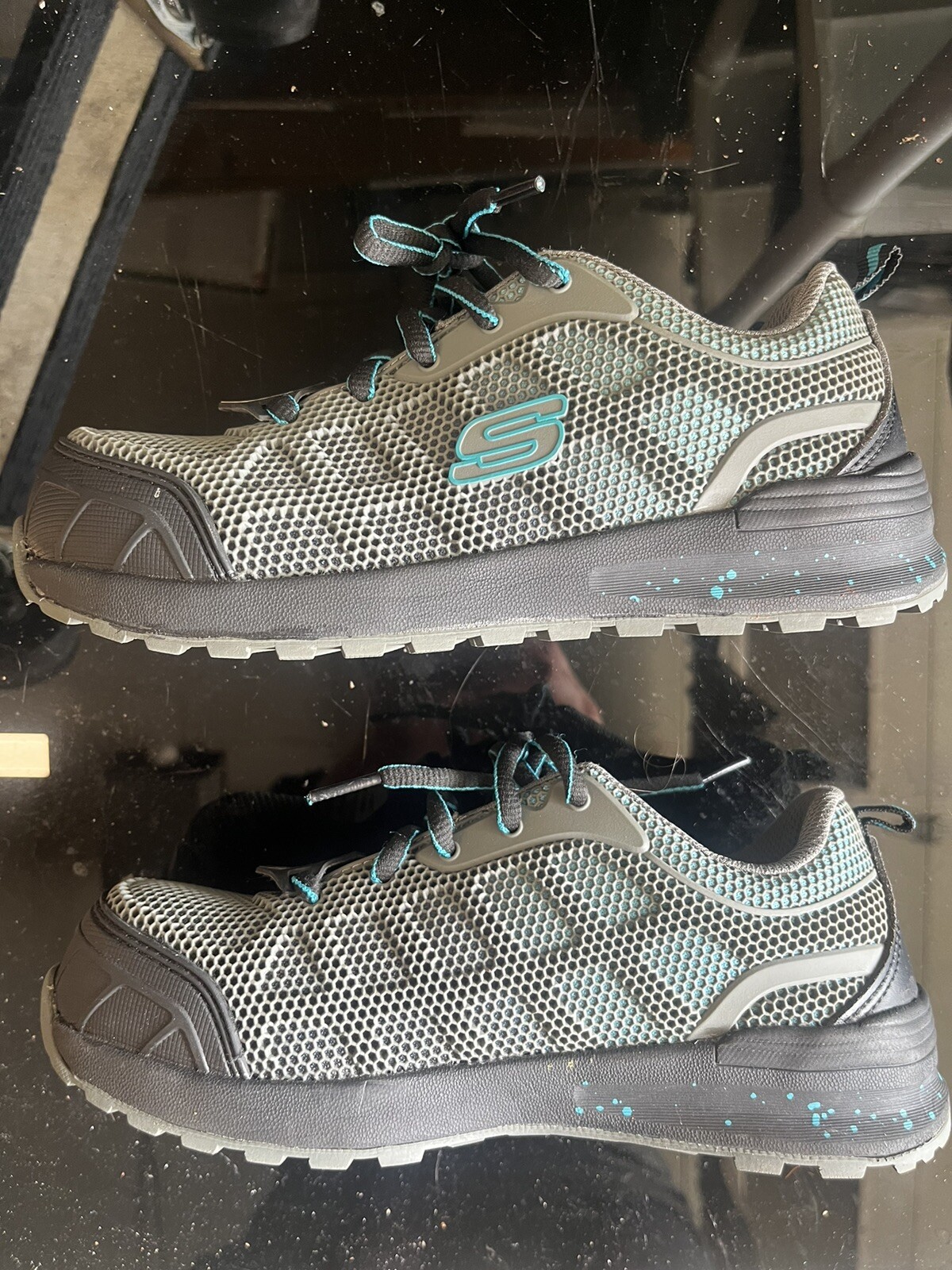 Skechers Womens Lyndale Blue Safety Shoes Size 5.5 (5… Gem