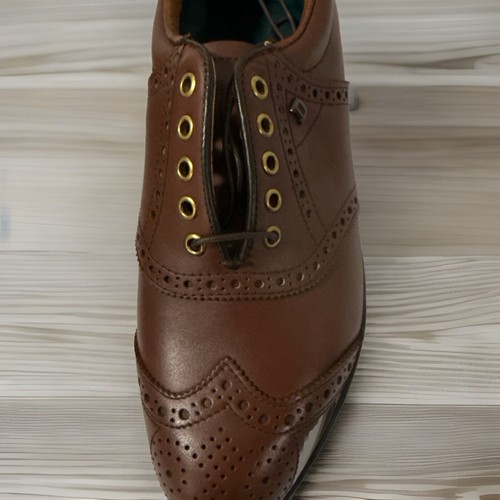 Dexter Brown Oxford Classic Waterproof Golf Shoes Cleats USA Size 7.5 M Men’s - Picture 3 of 7