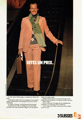 Advertising 0822 1975 3 Swiss Mailorder Velvet Suit