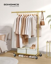 Kleiderständer auf Rollen Garderobenständer ausziehbare Kleiderstange