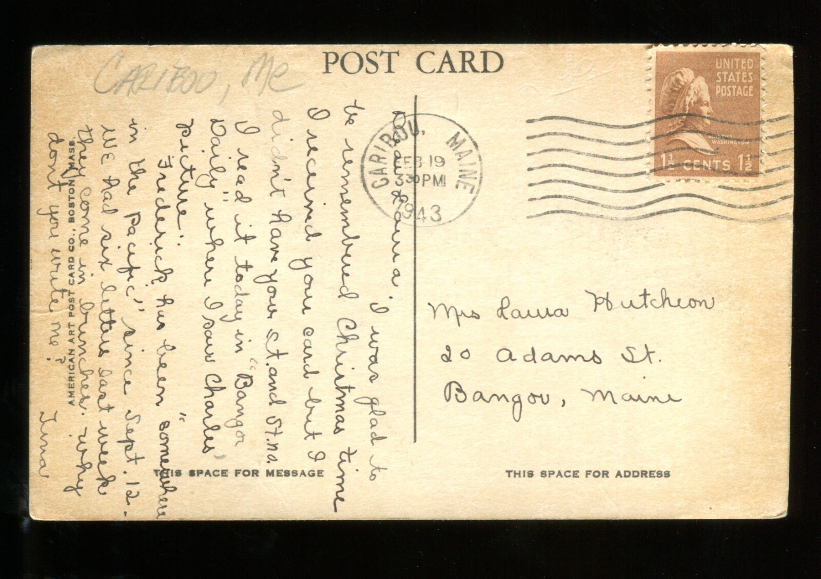 Nylander Museum, Caribou, Maine, vintage postcard Posted 1943 eBay