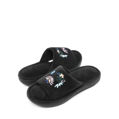 Damen Memory Foam Hausschuhe offene Zehenpartie leichte bequeme Slipper Hausschuhe - Bild 16 von 29