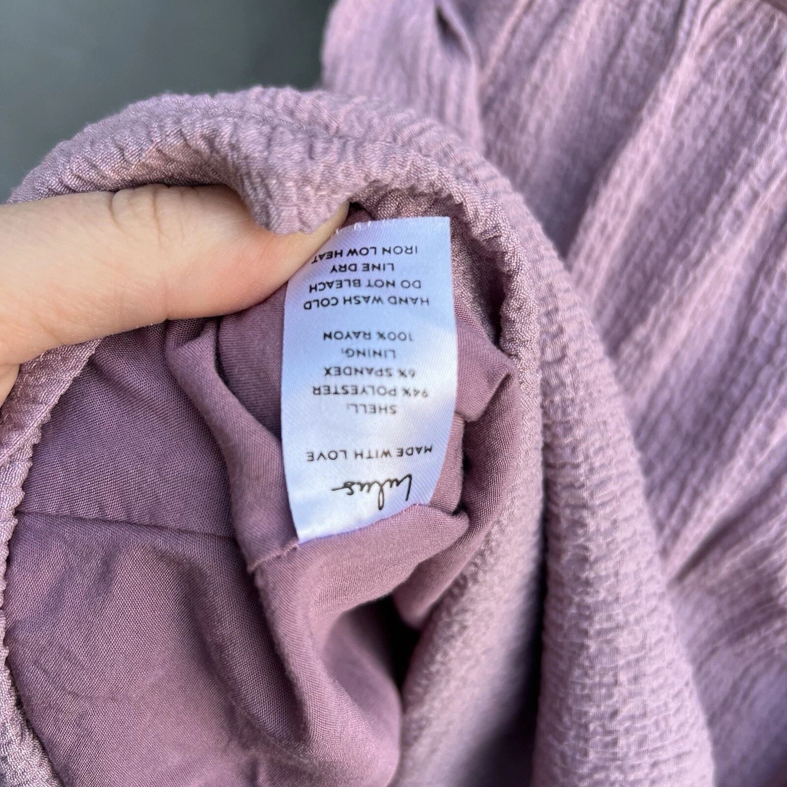 Abito San Valentino Lulu's taglia S viola lavanda incrociato scollo a cuore