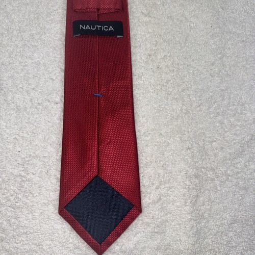 Nautica Tie - Red Silk Necktie - Men's Classic. 3”W 58”L. NWOT - Picture 3 of 7
