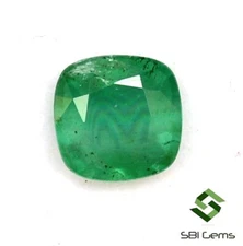 1.27 Cts Certified Natural Emerald Cushion Cut 6.50x6.50 mm Faceted Loose Gems