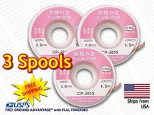 3 PCS. - Durable 2.0 mm x 1.5M Copper Braid Desoldering Solder Removal Wick