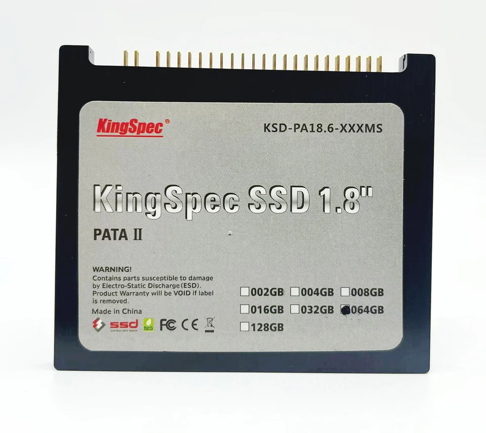 original KingSpec KSD -PA18.6-XXXMS 1.8" 64GB IDE SSD flash memory - Image 2 of 4