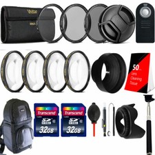 Backpack Selfie Stick Filters Bundle For Canon EOS Rebel T6s T6i T5i T7i 70D 80D