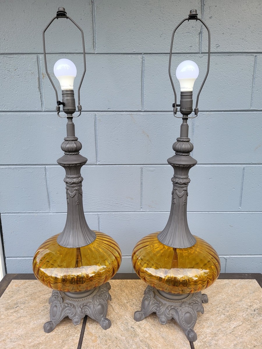 ★EF&EF INDUSTRIES ランプ テーブルランプ レトロ アンティーク EF & EF Industries 1972 Vintage Set Of (2) Lamps 145-4-5X