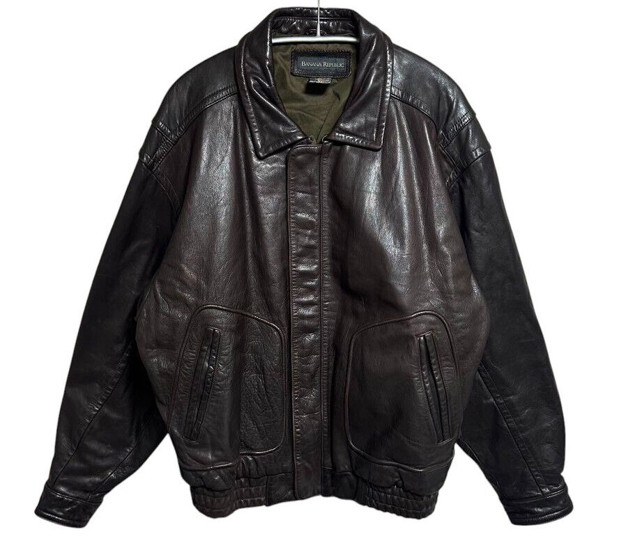 90S Banana Republic Vintage Leather Jacket Men's #D1511 | eBay 90S Banana Republic Vintage Leather Jacket Men's #D1511 | eBay