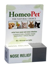 HomeoPet Nose Relief for Dogs Cats and Small Animals 15 mL Homeopathic Sinus NEW