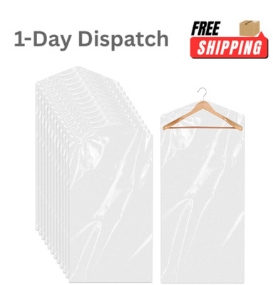 Sliverdew 30 Pack Clear Clothes Covers 60x90cm Plastic Garment Bags