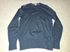 MENS BURBERRY BRIT NAVY BLUE SWEATER M MEDIUM