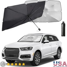 Titanium Windshield Sun Shade Portable Car Umbrella UV Heat Protection New