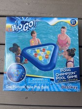Bestway H2O Go Pong Champion Floating Triangular Pool Game 41" x 38" NEW