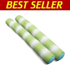 Deluxe Pool Noodle Float - 2 Pack with Patented Bean Buoyancy for Ultimate Fun