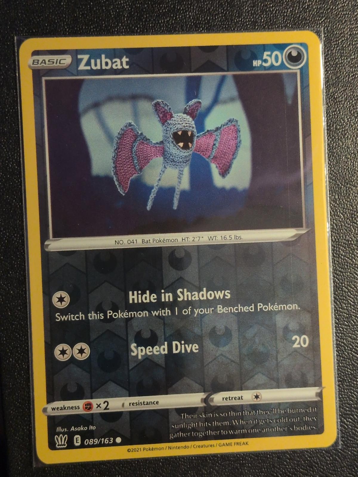 Pokemon Zubat 089/163 Battle Styles ASAKO ITO Reverse Holo