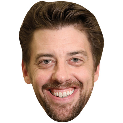 Christian Borle (Beard) Celebrity Mask, Flat Card Face, Fancy Dress Mask
