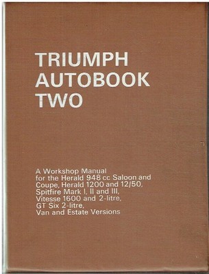 TRIUMPH HERALD SPITFIRE MKI-III VITESSE 1600 2-LITRE GT6 1959-1968 REPAIR MANUAL