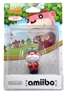 Official Nintendo Animal Crossing Lottie Amiibo Genuine Figure (SEE DESCRIPTION)