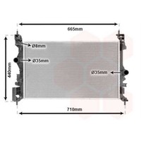VAN Wezel WasserküHler MotorküHler Aluminium FüR Opel Adam M13 1.0 Corsa E X15