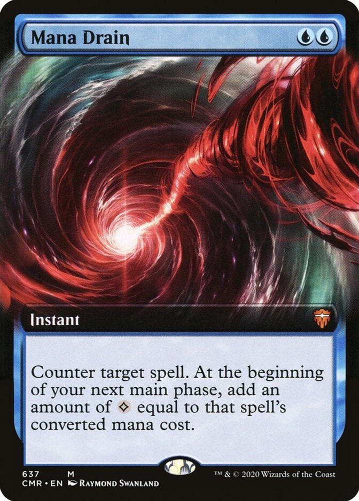 Mana Drain (Extended Art) #637 *Foil* (NM) Commander Legends (CMR) MTG