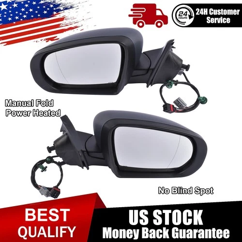 Pair Mirrors Driver & Passenger Side Heated Left Right for Jeep Compass MK 17-23
