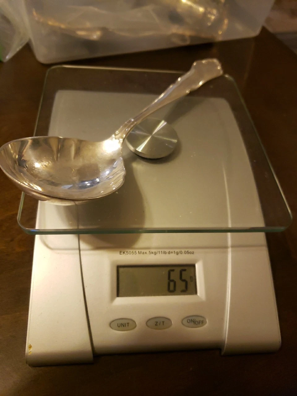 830 Silver Serving Spoon 64g Marked