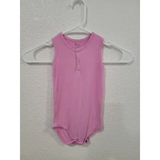 Kyte Baby Baby Girl Bamboo Pink Sleeveless One Piece Snap Closure 6-12 Months #4