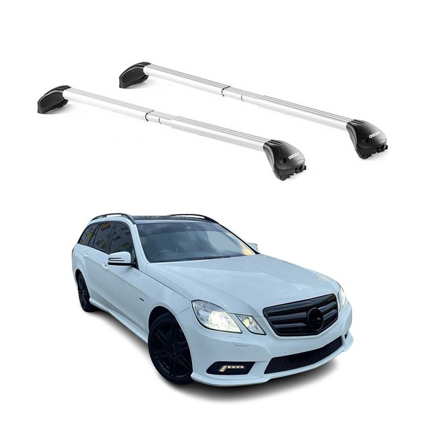 DachträGer FüR Mercedes E Klasse S212 T-Modell 2009-2016 100Kg Alu Silber 2X ABE-image