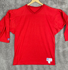 Vintage 90s Russell Athletic Street Football Jersey Shirt Mens Size Large Red