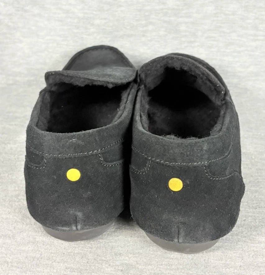 Samuel Hubbard 麂皮拖鞋男式 10.5 宽黑色羊毛衬里司机 — 第 4/4 张图片