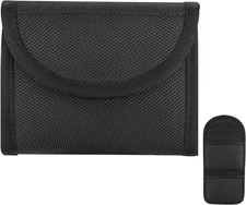 Double Glove Pouch for Duty Belt, 1680D Nylon 2 Pack, Black 2 Pack 