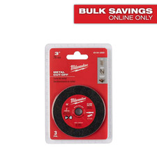 Milwaukee Metal Cut Off Wheel 3in 3 Pack Stainless Steel Cutting Disc Tool Blade
