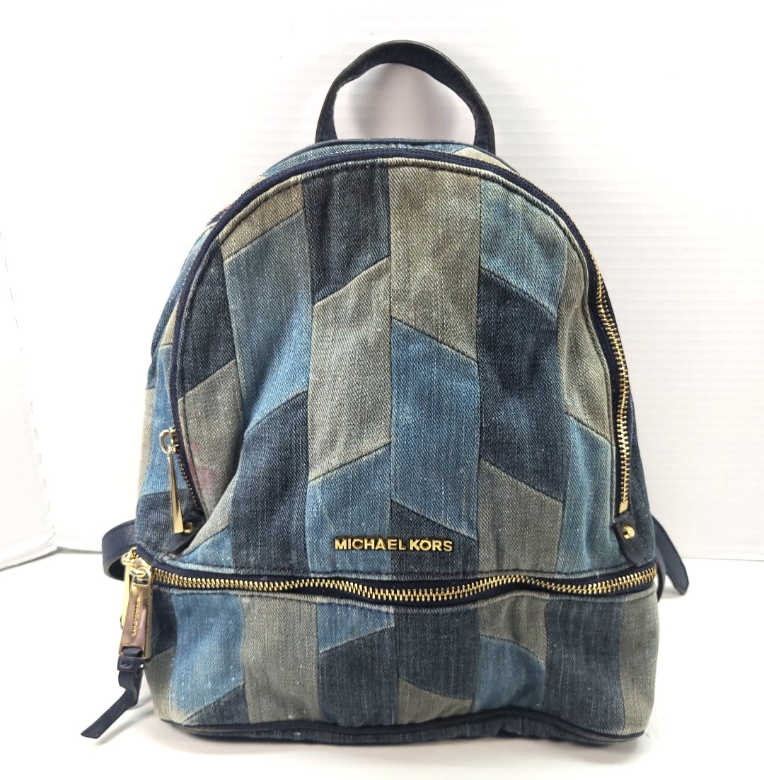Michael Kors Denim Patchwork Backpack - image 1