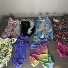 Mixed Brands Gymnastics Dance or Swimsuit Leotard Girls S 4/5 Lot of 8pc