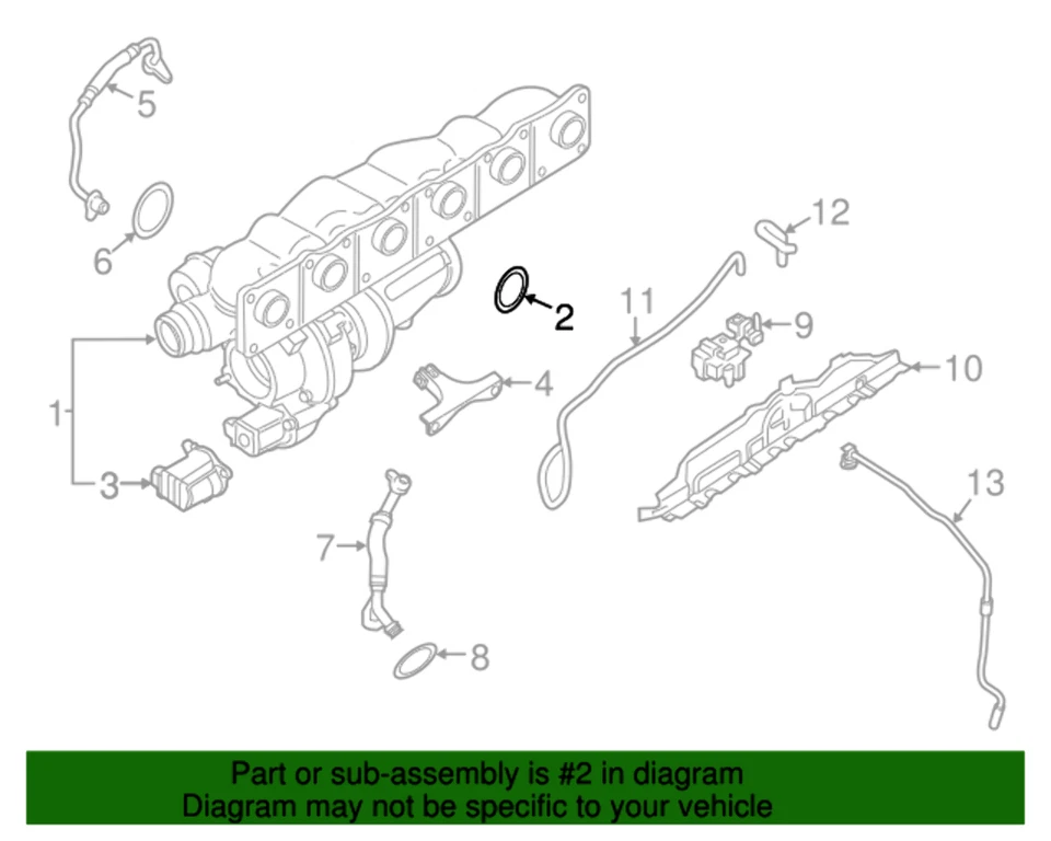Novo anel de junta genuíno BMW (2008-2019) OE 11657593303 - Imagem 2 de 4