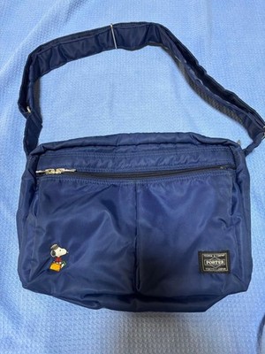 ♪ PORTER スヌーピー ボディバッグ ネイビー PORTER JOE PORTER Snoopy Shoulder Bag Crossbody Rare Very Good Pre