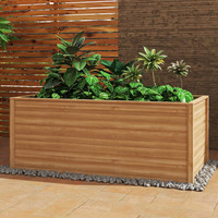 Hochbeet Holz 240X88X80Cm Pflanzkasten 1700L KräUterbeet GemüSebeet Garten