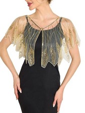 MTITE Women's 1920s Shawl Wraps,Sequin Beaded Flapper Evening Shawls for wome...
