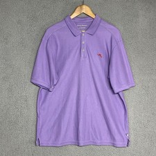 Tommy Bahama Polo Shirt Mens Sz L Purple Island Zone Supima Cotton Casual Golf