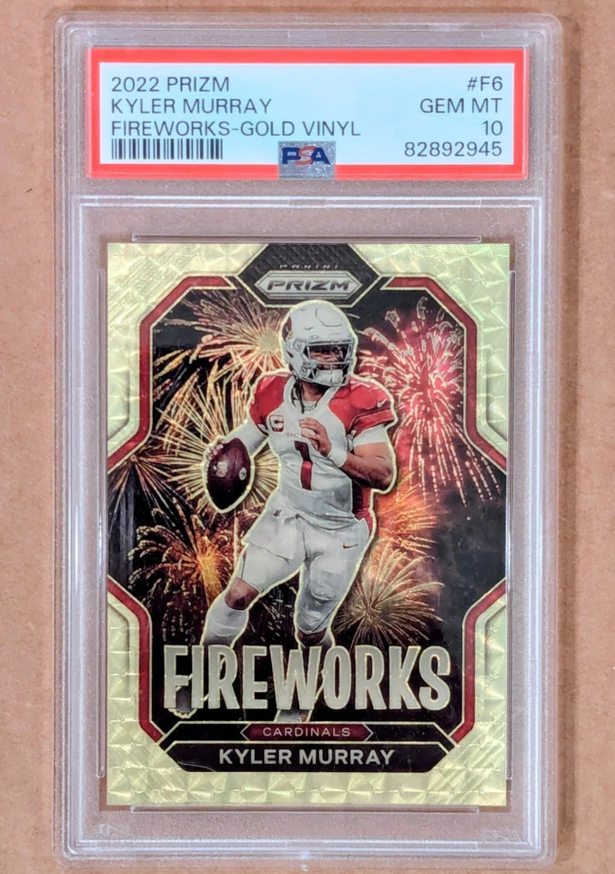Kyler Murray - 2022 ✨Gold Vinyl Prizm✨2/5✨ FiReWoRkS✨ SSP✨💎PSA 10💎 - Image 4 of 4