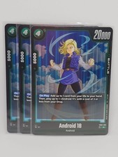 Dragon Ball Super Card Game Android 18 Awakened Pulse FB01-081 Foil Rare X3