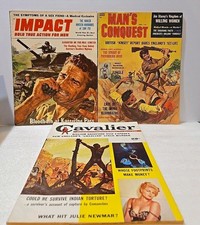 LOT OF 3 MENS MAGAZINES 1957-1960 - IMPACT, M...
