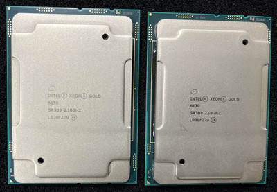 Lot of (2) SR3B9 Intel Xeon Gold 6130 16-Core 2.10GHz 10.40GT/s UPI 22MB L3 CPUs