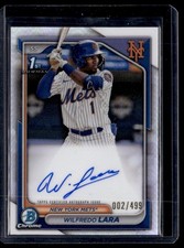 2024 Bowman Chrome Refractor Wilfredo Lara Auto /499 New York Mets